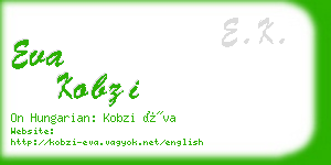 eva kobzi business card